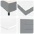 Vidaxl LED Box Spring Postelja Svetlo siva 100 x 200 cm blago