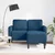 Sofa 2-sjed s ležaljkom u obliku slova L plava 125 cm tkanina