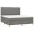 Vidaxl Box spring postelja z vzmetnico LED temno siva 180x200 cm blago