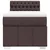Vidaxl Box spring postelja z vzmetnico temno rjava 90x200 cm blago