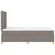 Vidaxl LED Box Spring Postelja z vzmetnico Taupe 120 x 200 cm blago