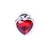 Jewellery Silver Heart PLUG- Red