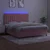 Vidaxl Box spring postelja z vzmetnico LED roza 160x200 cm žamet