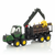 BRUDER traktor John Deere z nakladalko + prikolica 02133
