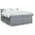 Vidaxl Box spring postelja z vzmetnico svetlo siva 200x200 cm blago