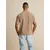 DAN FOX APPAREL Majica Leif temno bež