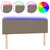 Vidaxl vidaXL Vzglavje postelje z LED zaslonom, sivo-rjavo, 144x5x78/88 cm, blago