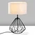 Opviq Stona lampa Diamond-S-706, 25x25x43 cm, IP20, Crno-bela