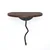 Hanah Home Zidna polica Leo, 35x35 cm,Crno-braon