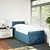 Vidaxl Box spring postelja z vzmetnico temno modra 90x200 cm žamet