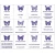 Oblikovan modelček za piškote Butterflies (24 kosov)