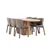 Venture Design Jedilna miza in komplet stolov Stjärnö miza in 6 stolov Astoria 200x90 cm rjava