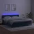 Vidaxl Box spring postelja z vzmetnico LED temno modra 180x200cm žamet