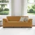 vidaXL Trosed kavč rjav 220x77x82 cm žamet