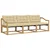 Set vanjskih sofa s jastukom 3 pcs Bijela i bež
