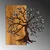 Aberto Design Zidna dekoracija Agac 5, 58x58 cm, Smeđe boje