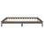 vidaXL LED posteljni okvir siv 140x190 cm trden les