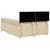 Vidaxl Box spring postelja z vzmetnico krem 140x200 cm blago