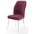 Hanah Home set trpezarijskih stolica Etra 6 kom, bordo tkanina Jerry, bele drvene noge