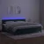 Vidaxl Box spring postelja z vzmetnico LED tem. zelena 200x200cm žamet