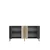 Hanah Home komoda Poli 150, 150 cm, antracit / travertin / zlatna