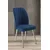 Hanah Home set trpezarijskih stolica Platinum 6 kom, teget tkanina Jerry, hromirane metalne noge