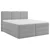 MID.YOU POSTELJA BOXSPRING 180 cm  x 200 cm , les, tekstil, leseni material siva