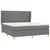 Greatstore Box spring postelja z vzmetnico temno siva 180x200 cm blago