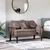 Vidaxl Chesterfield klop Rjava 120,5 x 65 x 75 cm Umjetno usnje