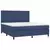 Vidaxl Box spring postelja z vzmetnico LED modra 160x200 cm blago