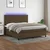 vidaXL Box spring postelja z vzmetnico LED temno rjava 160x200cm blago