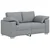 Sofa 2 pcs Svijetlo siva 219 x 80 x 82 cm tkanina