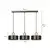 Luster na sajli TORIN 3xE27/15W/230V crna