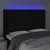 Vidaxl LED posteljno vzglavje črno 147x16x118/128 cm blago