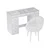 Hanah Home set toaletnog stola i stolice Eloria, 120 cm, beli