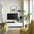 BESTA TV stalaža s fiokama, bela/Västerviken/Stubbarp bela, 120x42x48 cm