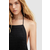 Pamučna haljina AllSaints IRIS DRESS boja: crna, maxi, širi se prema dolje, W068DA