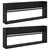 Polica za časopise s policom 2 pcs Crni hrast 80 x 12 x 30 cm