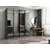 Hanah Home ormar sa reflektujućim staklom Nisa 20628, 180 cm, antracit
