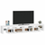 TV ormarić s LED svjetlima bijeli 260 x 36,5 x 40 cm