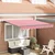 Skrovita tenda Crvena i bijela 350 x 250 cm Poliester i čelik