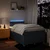 Vidaxl Box spring postelja z vzmetnico modra 120x190 cm blago