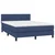 Vidaxl Box spring postelja z vzmetnico LED modra 140x200 cm blago