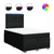 vidaXL Box spring postelja z vzmetnico črn 120x200 cm blago