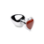 Booty Sparks Gemstones Red Jasper Heart Anal Plug Large
