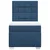 VIDAXL Box spring postelja z vzmetnico modra 100x200 cm blago