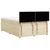 Vidaxl Box spring postelja z vzmetnico krem 140x190 cm blago