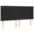 LED uzglavlje crno 183 x 16 x 118/128 cm od umjetna koža