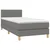 Vidaxl Box spring postelja z vzmetnico LED temno siva 90x190 cm blago