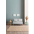 ATELIER DEL SOFA Dvosed Folde 2 Seater Teddy Fabric Grey
